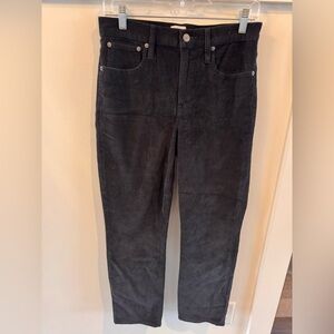 J.Crew Vintage Slim Straight black corduroy pants 28 NWOT